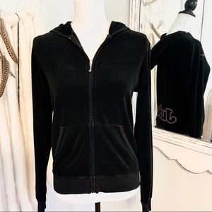 Juicy couture black zip up hoodie